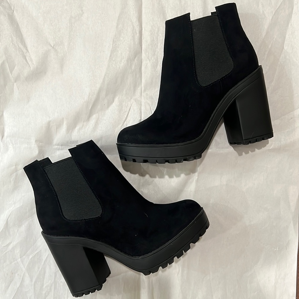 Platform Heeled Ankle Boots